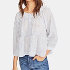 Free People Sea To Shore Striped Top